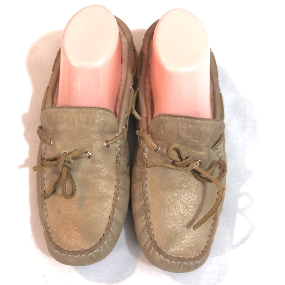 Cole Hann Gold Moccasin slippers shoes - Picture 9 of 10